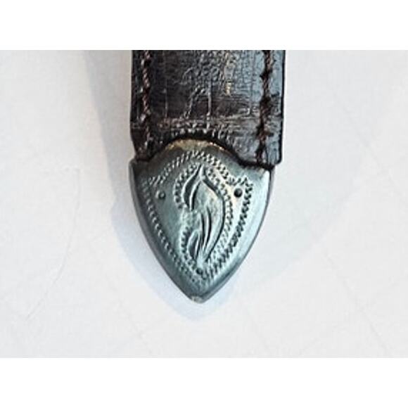 Crocodile Belt, Genuine Véritable Crocodile Leather 30 In, Silver Conchos/Buckle main image 6